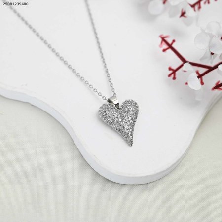 سنسال شكل قلب مع زركون